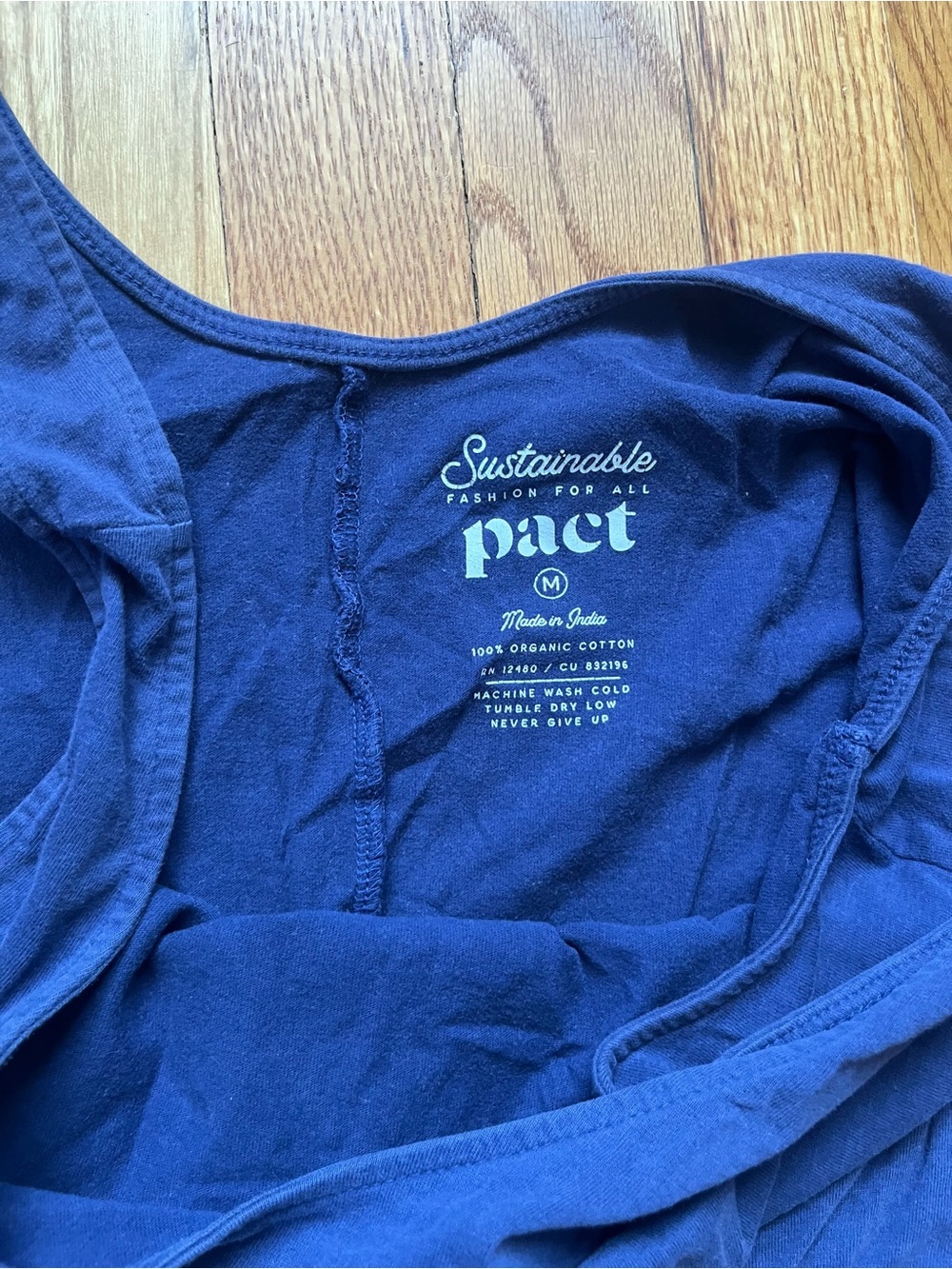 Pact Blue Sleeveless Wide-Leg Jumpsuit - Picture 7 of 8